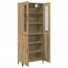 Highboard 2 pcs Dąb rzemieślniczy Materiał drewnopochodny