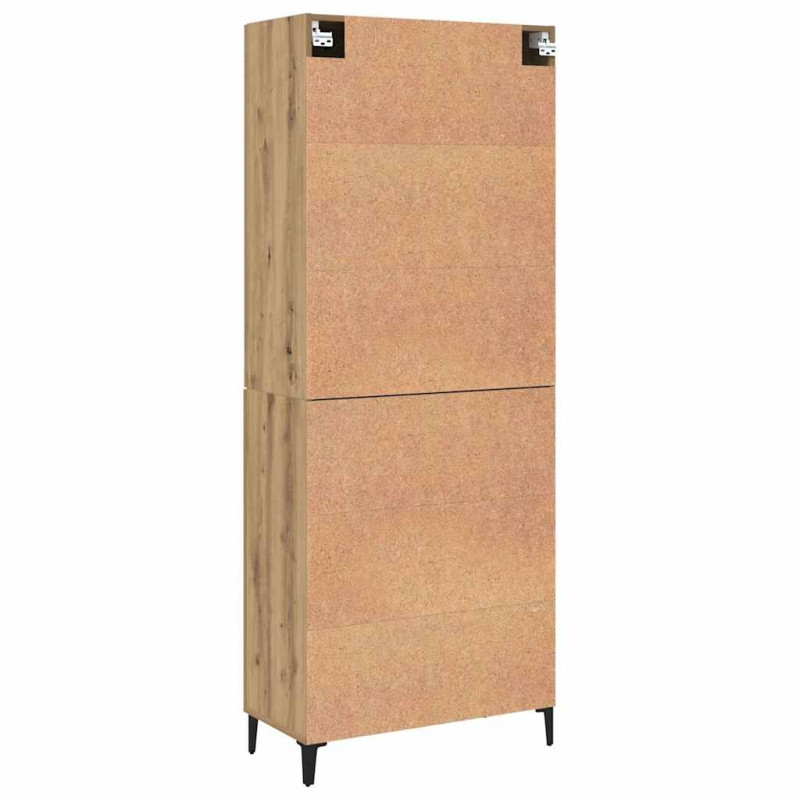 Highboard 2 pcs Dąb rzemieślniczy Materiał drewnopochodny