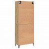 Highboard 2 pcs Dąb rzemieślniczy Materiał drewnopochodny