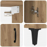 Highboard 2 pcs Dąb rzemieślniczy Materiał drewnopochodny
