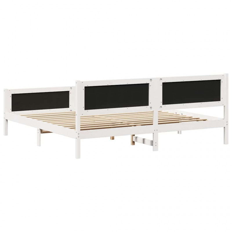 Ramka łóżka Jasnoszary 200 x 200 cm Lite drewno sosnowe