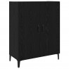 Highboard 2 pcs Czarny Dąb Materiał drewnopochodny