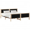 Ramka łóżka Czarny 180 x 200 cm Lite drewno sosnowe