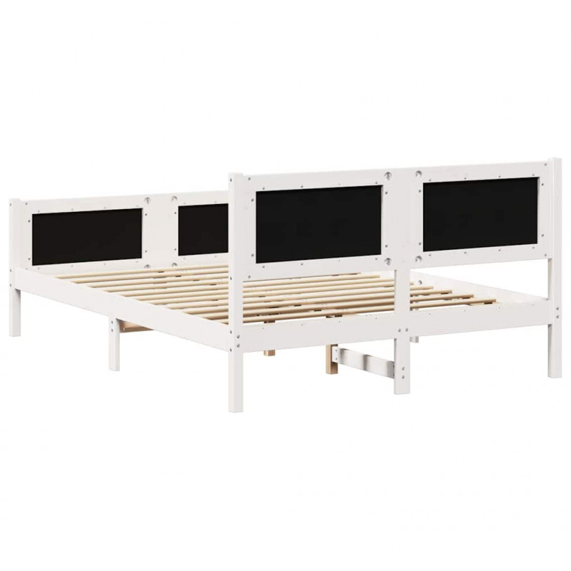Ramka łóżka Jasnoszary 150 x 200 cm Lite drewno sosnowe