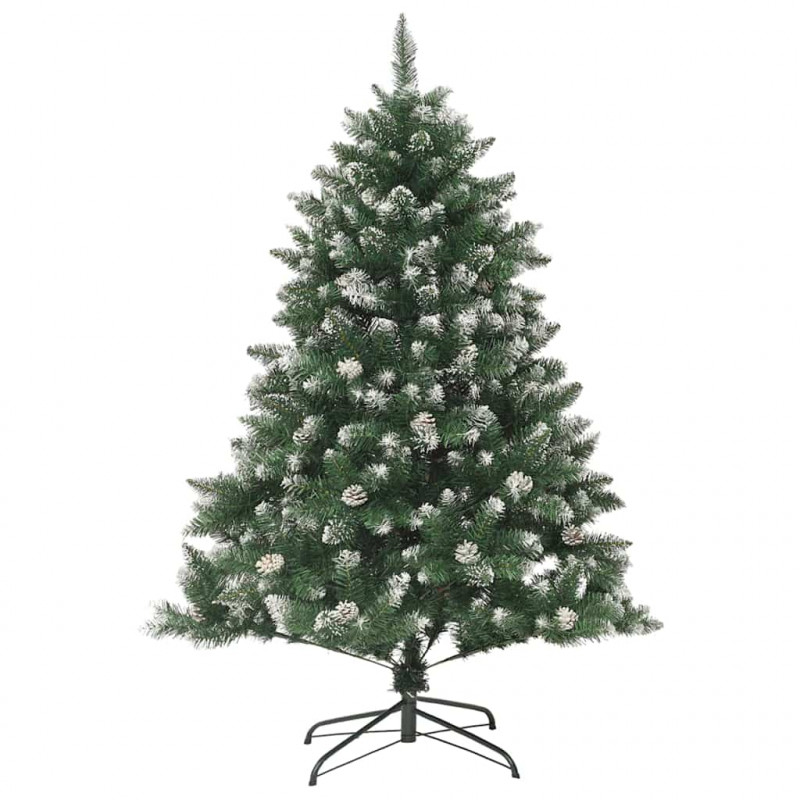 Sztuczna choinka z podstawą Zielony 120 cm PVC, plastik i stal
