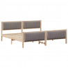 Rama łóżka Brązowy i taupe 200 x 200 cm Lite drewno sosnowe