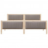 Rama łóżka Brązowy i taupe 200 x 200 cm Lite drewno sosnowe