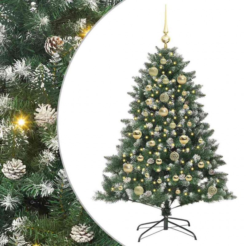 Sztuczna choinka z podstawą Zielony 120 cm PVC, plastik i stal