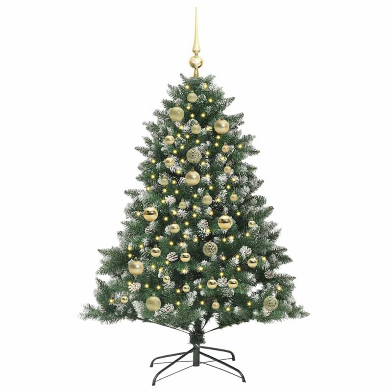 Sztuczna choinka z podstawą Zielony 120 cm PVC, plastik i stal