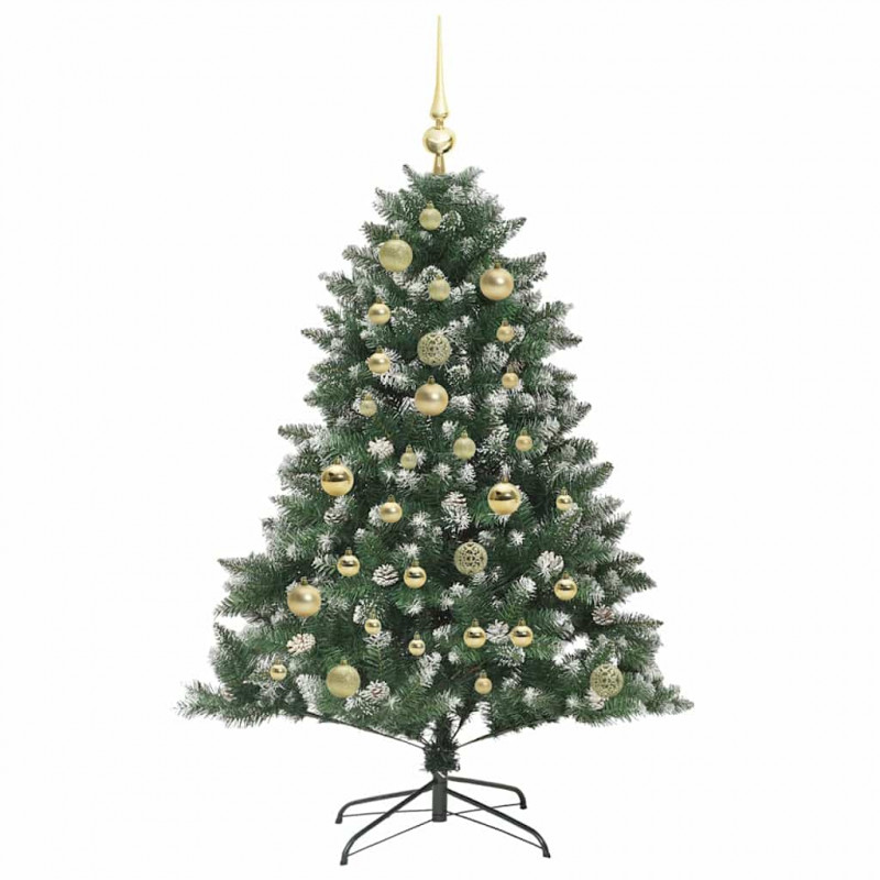 Sztuczna choinka z podstawą Zielony 120 cm PVC, plastik i stal