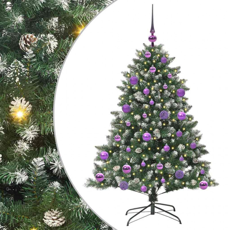Sztuczna choinka z podstawą Zielony 120 cm PVC, plastik i stal