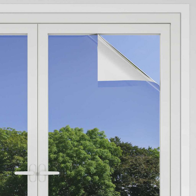 Statyczna refleksyjna folia okienna solarna Srebrny PVC