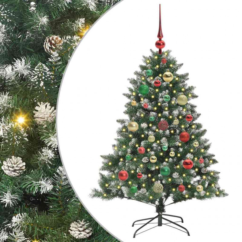 Sztuczna choinka z podstawą Zielony 120 cm PVC, plastik i stal