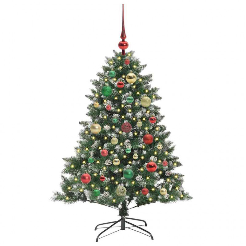 Sztuczna choinka z podstawą Zielony 120 cm PVC, plastik i stal