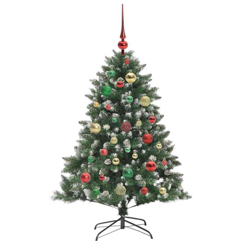 Sztuczna choinka z podstawą Zielony 120 cm PVC, plastik i stal