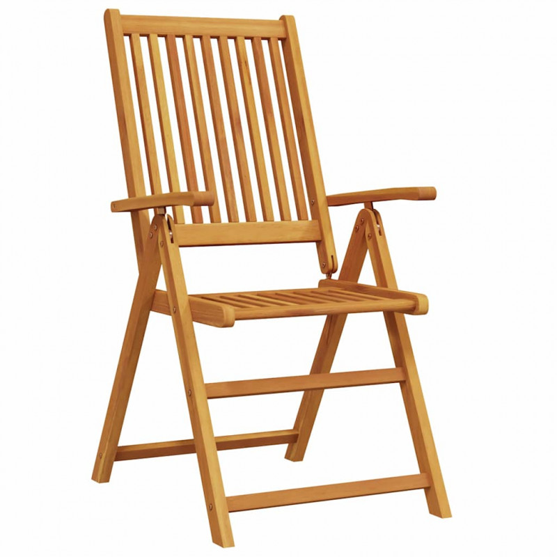Zestaw do jadalni w ogrodzie 7 pcs Brązowy Lite Drewno Akacji