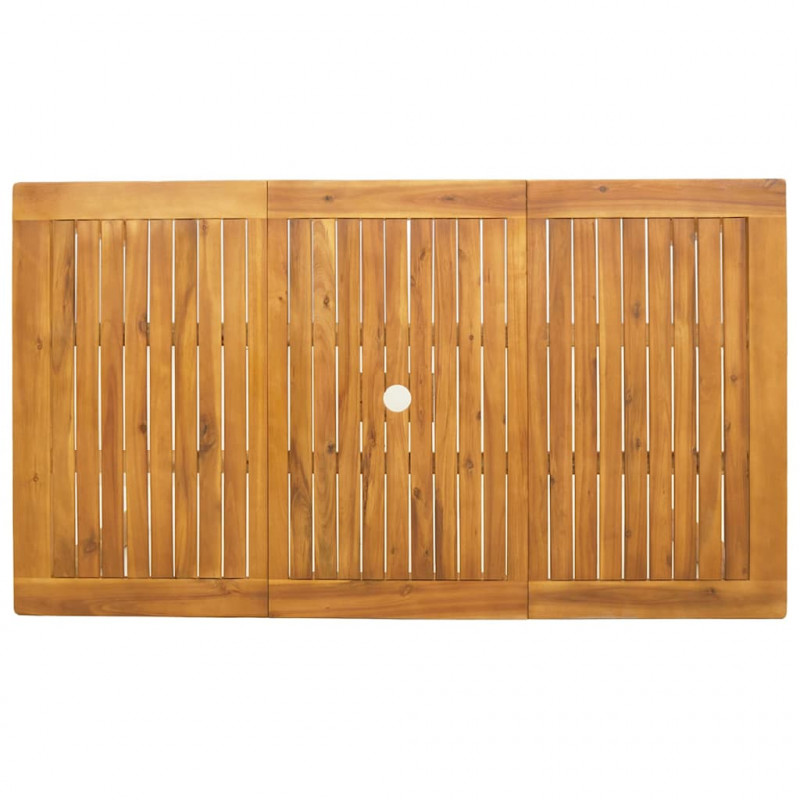Zestaw do jadalni w ogrodzie 7 pcs Brązowy Lite Drewno Akacji