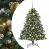 Sztuczna choinka z podstawą Zielony 150 cm PVC, plastik i stal