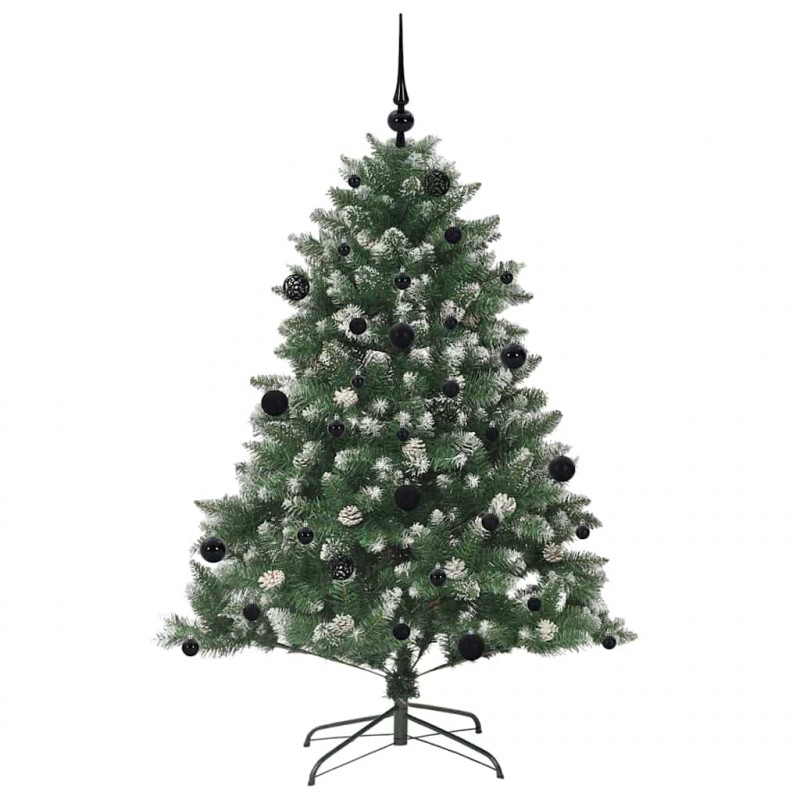 Sztuczna choinka z podstawą Zielony 150 cm PVC, plastik i stal