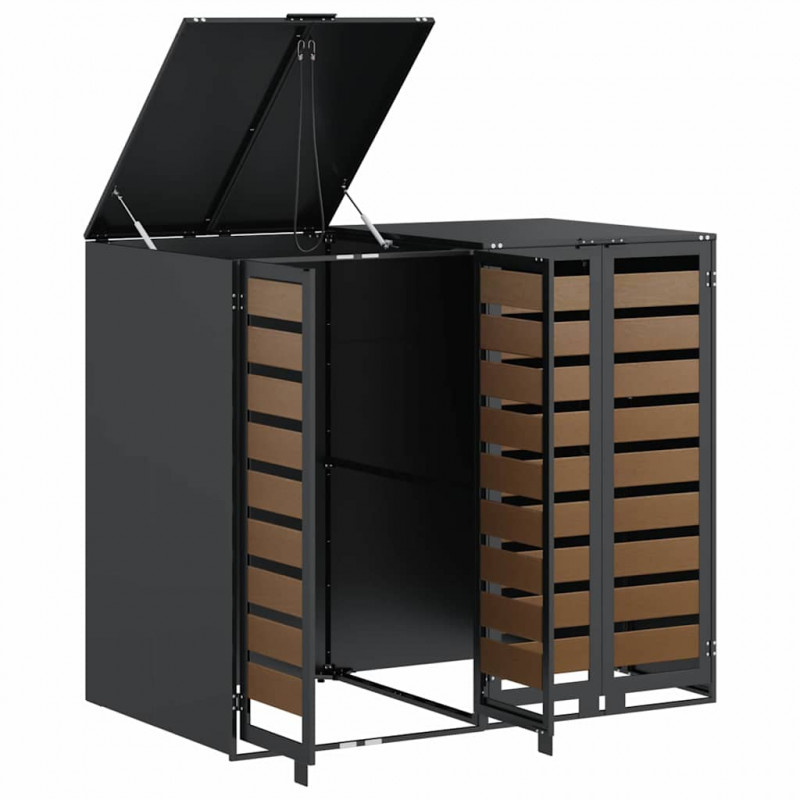 Przechowalnia na 3 kosze na odpady 340 x 77.5 x 115.5 cm Stal