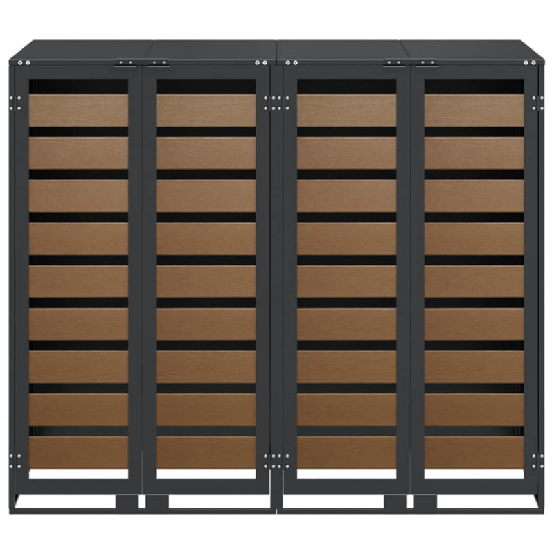 Przechowalnia na 3 kosze na odpady 340 x 77.5 x 115.5 cm Stal