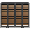 Przechowalnia na 3 kosze na odpady 340 x 77.5 x 115.5 cm Stal