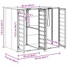 Przechowalnia na 3 kosze na odpady 340 x 77.5 x 115.5 cm Stal