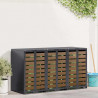 Przechowalnia na 3 kosze na odpady 340 x 77.5 x 115.5 cm Stal