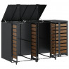 Przechowalnia na 3 kosze na odpady 340 x 77.5 x 115.5 cm Stal