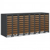 Przechowalnia na 3 kosze na odpady 340 x 77.5 x 115.5 cm Stal