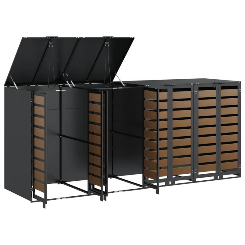 Przechowalnia na 3 kosze na odpady 340 x 77.5 x 115.5 cm Stal