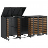 Przechowalnia na 3 kosze na odpady 340 x 77.5 x 115.5 cm Stal
