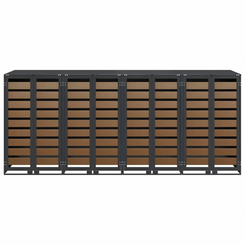 Przechowalnia na 3 kosze na odpady 340 x 77.5 x 115.5 cm Stal