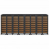 Przechowalnia na 3 kosze na odpady 340 x 77.5 x 115.5 cm Stal