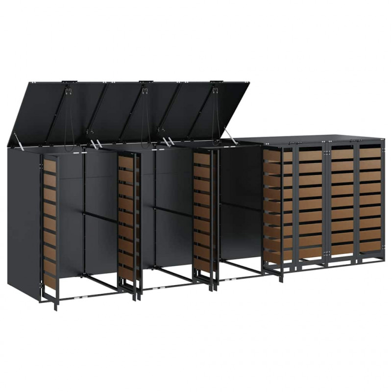 Przechowalnia na 3 kosze na odpady 340 x 77.5 x 115.5 cm Stal