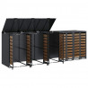 Przechowalnia na 3 kosze na odpady 340 x 77.5 x 115.5 cm Stal
