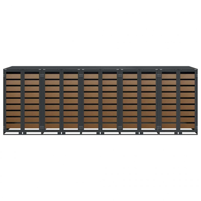 Przechowalnia na 3 kosze na odpady 340 x 77.5 x 115.5 cm Stal