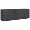 Przechowalnia na 3 kosze na odpady 340 x 77.5 x 115.5 cm Stal