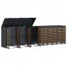 Przechowalnia na 3 kosze na odpady 340 x 77.5 x 115.5 cm Stal