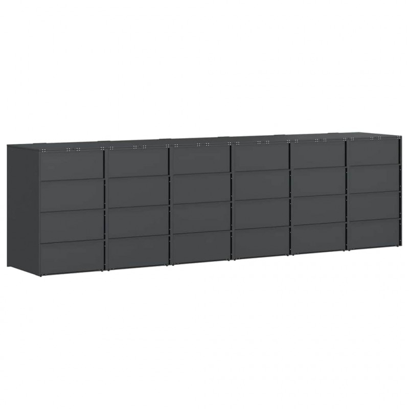 Przechowalnia na 3 kosze na odpady 340 x 77.5 x 115.5 cm Stal