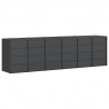 Przechowalnia na 3 kosze na odpady 340 x 77.5 x 115.5 cm Stal
