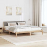 Rama łóżka Brązowy i taupe 200 x 200 cm Lite drewno sosnowe