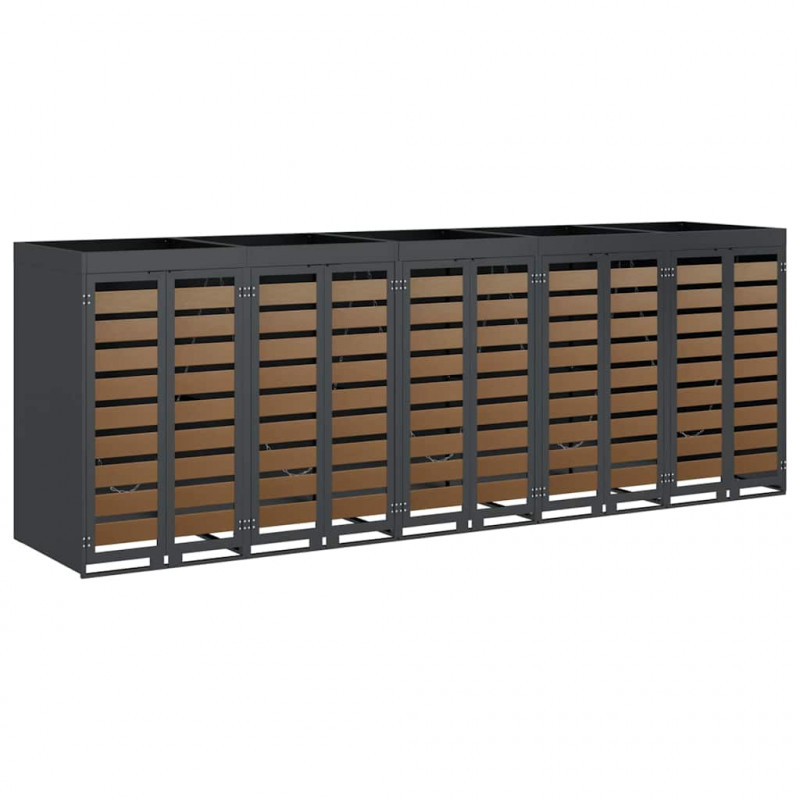 Przechowalnia na 3 kosze na odpady 340 x 77.5 x 115.5 cm Stal
