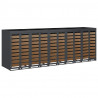 Przechowalnia na 3 kosze na odpady 340 x 77.5 x 115.5 cm Stal