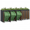Przechowalnia na 3 kosze na odpady 340 x 77.5 x 115.5 cm Stal