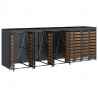 Przechowalnia na 3 kosze na odpady 340 x 77.5 x 115.5 cm Stal