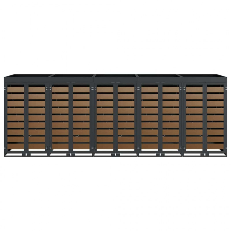 Przechowalnia na 3 kosze na odpady 340 x 77.5 x 115.5 cm Stal