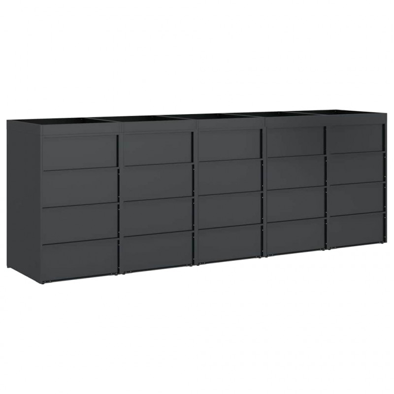 Przechowalnia na 3 kosze na odpady 340 x 77.5 x 115.5 cm Stal