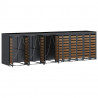 Przechowalnia na 3 kosze na odpady 340 x 77.5 x 115.5 cm Stal