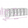 Przechowalnia na 3 kosze na odpady 340 x 77.5 x 115.5 cm Stal